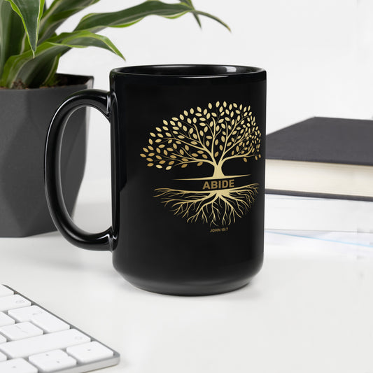 Abide Black Glossy Mug