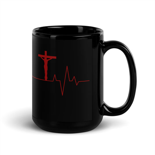 Born Again Black Glossy Mug